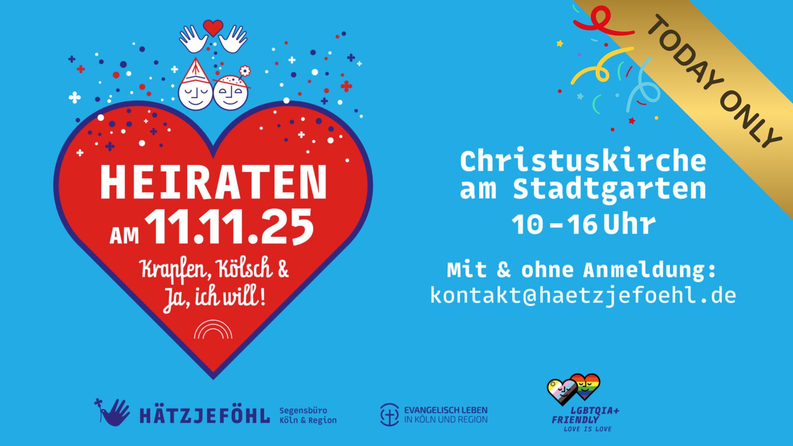 Du betrachtest gerade Alaaf und Amen! Heute mit Gottes Segen heiraten